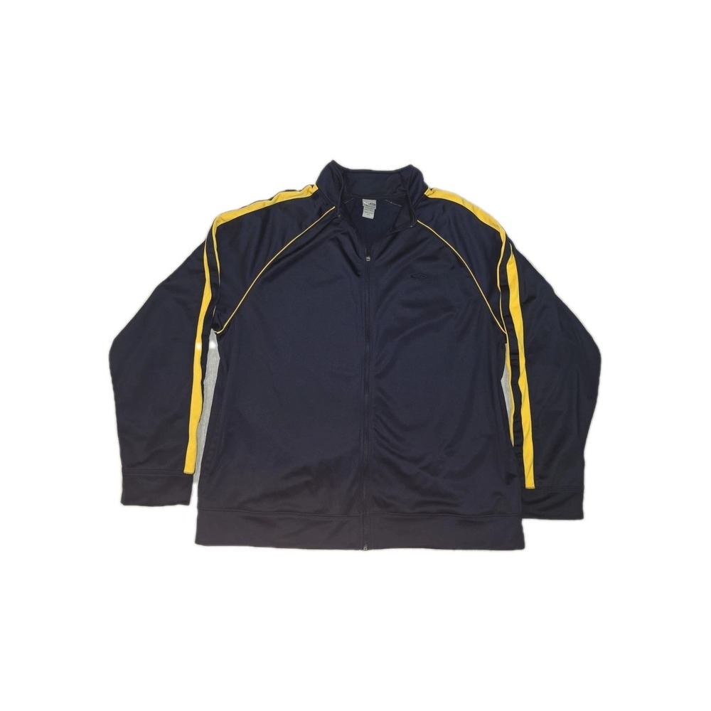 C9 by Champion Men's Navy/Yellow Full Zip Track Jacket 2XL Knit Polyester